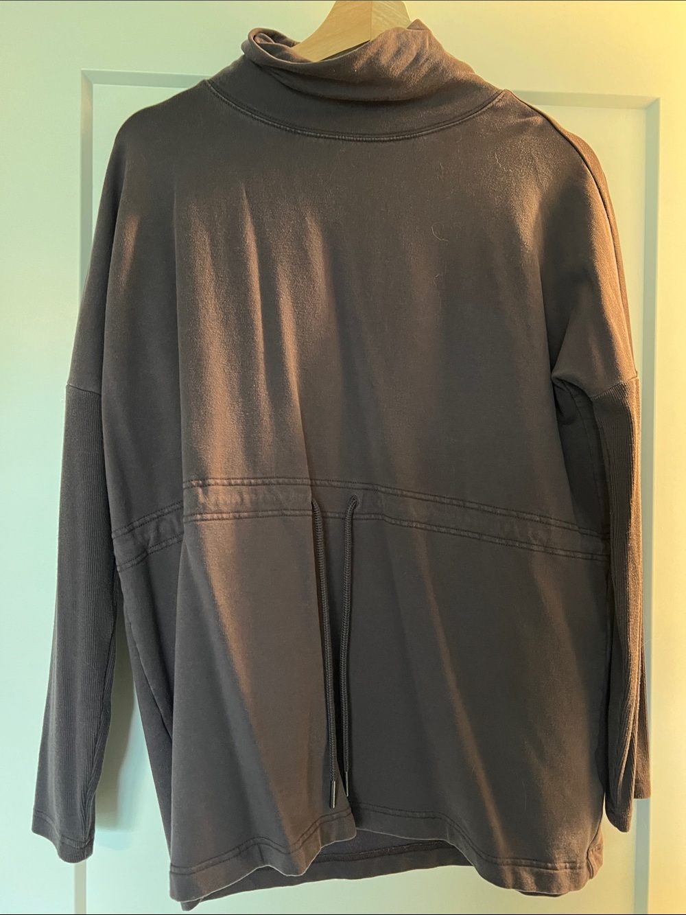 Athleta Balance Cinch Sweatshirt Shale Color